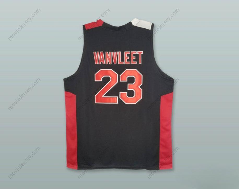 CUSTOM ANY Name Number FRED VANVLEET 23 HIGH SCHOOL BLACK BASKETBALL JERSEY Top Stitched S-6XL