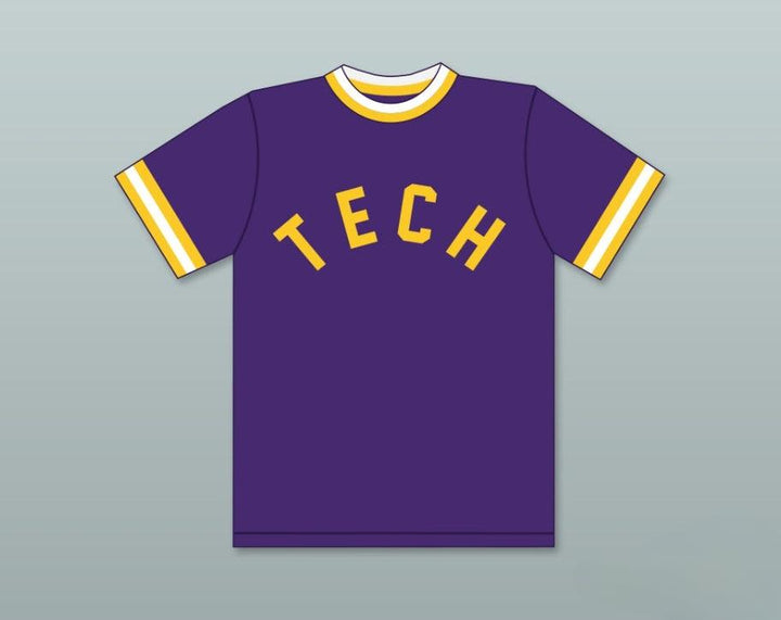 Custom Any Name Number RICKY HENDERSON 24  TECHNICAL HIGH SCHOOL BULLDOGS PURPLE BASEBALL JERSEY 1 Top Stitched S-6XL