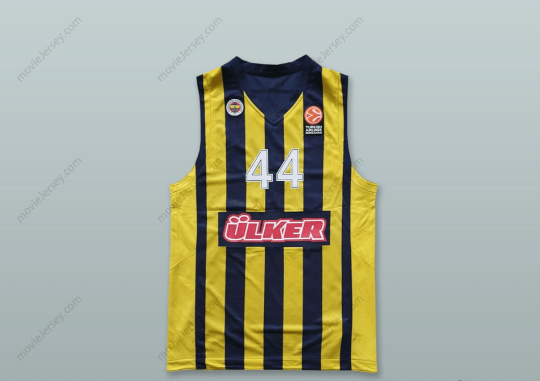 Custom Any Name Number BOJAN BOGDANOVIC 44 FENERBAHCE BEKO ISTANBUL TURKEY STRIPED BASKETBALL JERSEY Top Stitched S-6XL