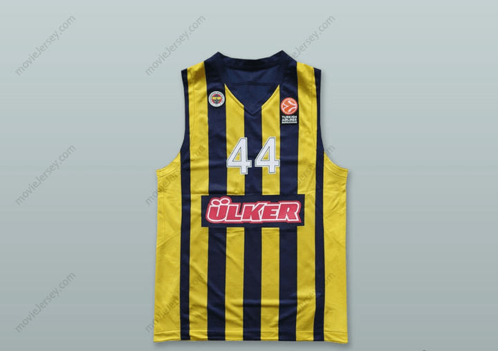 Custom Any Name Number BOJAN BOGDANOVIC 44 FENERBAHCE BEKO ISTANBUL TURKEY STRIPED BASKETBALL JERSEY Top Stitched S-6XL