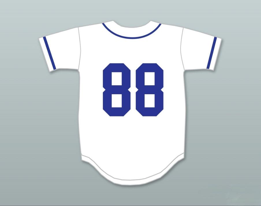 Custom Any Name Number CROOKLYN BLUE ON WHITE BASEBALL JERSEY ANY NAME OR NUMBER Top Stitched S-6XL