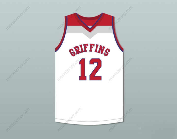 CUSTOM ANY Name Number ZION WILLIAMSON 12  DAY SCHOOL GRIFFINS WHITE BASKETBALL JERSEY 5 Top Stitched S-6XL