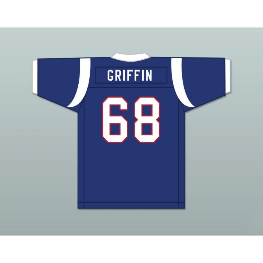 CUSTOM ANY Name Number PETER GRIFFIN 68 BLUE FOOTBALL JERSEY FAMILY GUY Top Stitched S-6XL