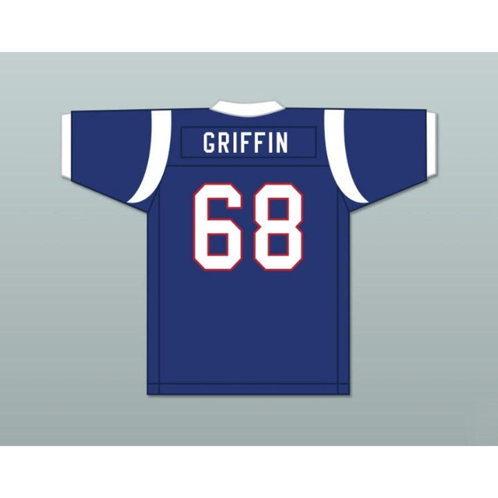 CUSTOM ANY Name Number PETER GRIFFIN 68 BLUE FOOTBALL JERSEY FAMILY GUY Top Stitched S-6XL