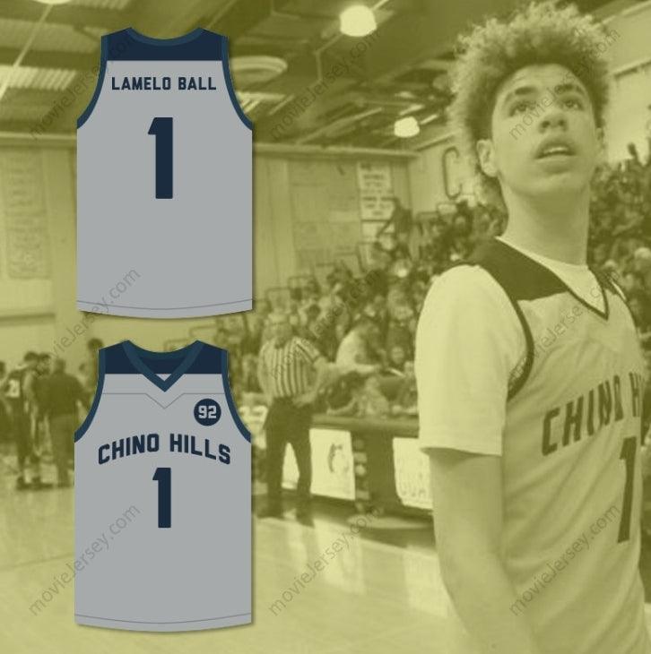 CUSTOM ANY Name Number LAMELO BALL 1   HUSKIES GRAY BASKETBALL JERSEY 92 POINTS Top Stitched S-6XL