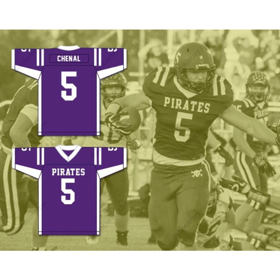 CUSTOM ANY Name Number LEO CHENAL 5 GRANTSBURG HIGH SCHOOL PIRATES Football Jersey Top Stitched S-6XL