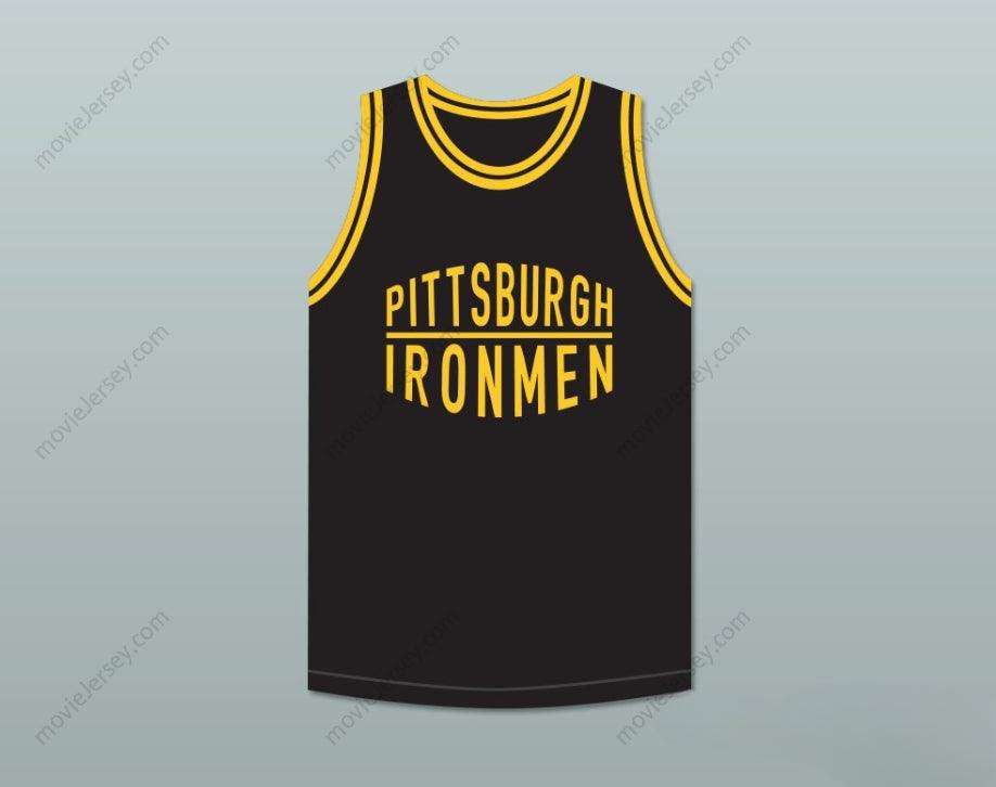 CUSTOM ANY Name Number PITTSBURGH IRONMEN 46 BLACK BASKETBALL JERSEY Top Stitched S-6XL