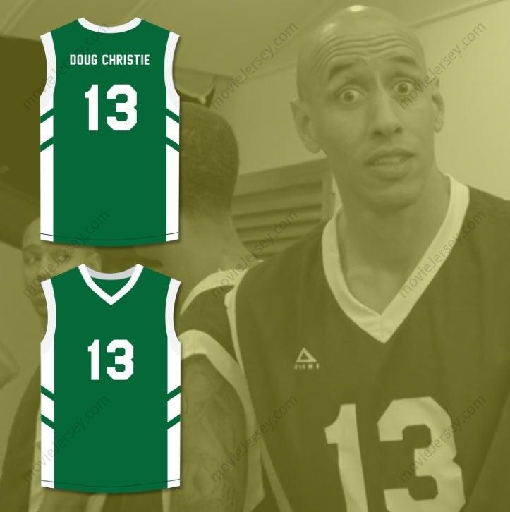 CUSTOM ANY Name Number DOUG CHRISTIE 13 GREEN BASKETBALL JERSEY DENNIS RODMAN'S BIG BANG IN PYONGYANG Top Stitched S-6XL