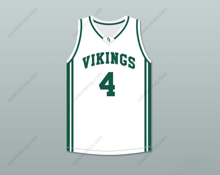 CUSTOM ANY Name Number DAVANTE ADAMS 4   HIGH SCHOOL VIKINGS WHITE BASKETBALL JERSEY Top Stitched S-6XL
