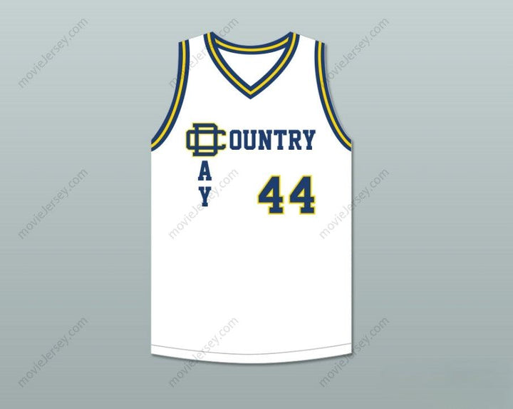 CUSTOM ANY Name Number CHRIS WEBBER 44 DETROIT COUNTRY DAY SCHOOL YELLOWJACKETS WHITE BASKETBALL JERSEY1 Top Stitched S-6XL