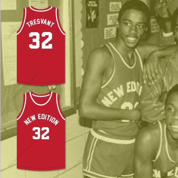 CUSTOM ANY Name Number RALPH TRESVANT 32 NEW EDITION RED BASKETBALL JERSEY Top Stitched S-6XL