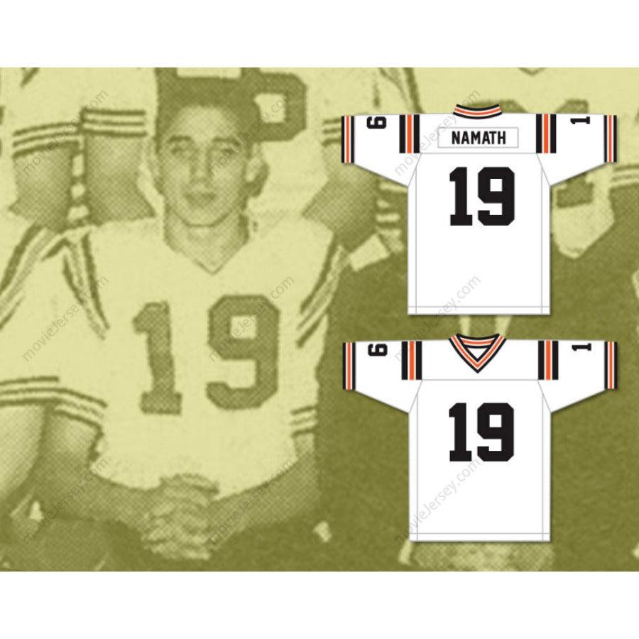 CUSTOM Name JOE NAMATH 19 BEAVER FALLS HIGH SCHOOL TIGERS FOOTBALL JERSEY S-6XL
