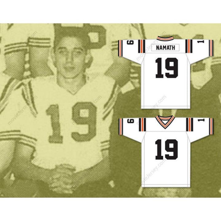 CUSTOM Name JOE NAMATH 19 BEAVER FALLS HIGH SCHOOL TIGERS FOOTBALL JERSEY S-6XL