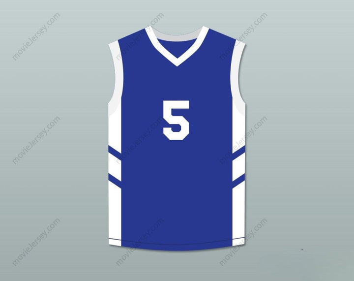 CUSTOM ANY Name Number ANDRE 'SILK' POOL 5 BLUE BASKETBALL JERSEY DENNIS RODMAN'S BIG BANG IN PYONGYANG Top Stitched S-6XL
