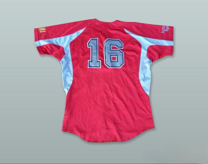 Custom Any Name Number HITACHI 16 KANAGAWA JAPAN RED BUTTON DOWN BASEBALL JERSEY Top Stitched S-6XL