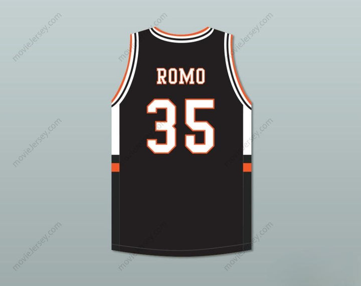CUSTOM ANY Name Number TONY ROMO 35  HIGH SCHOOL BLACK BASKETBALL JERSEY WITH PATCH Top Stitched S-6XL