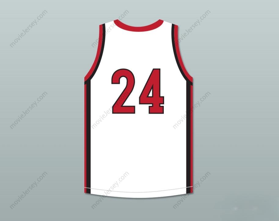 CUSTOM ANY Name Number KAWHI LEONARD 24 MARTIN LUTHER KING HIGH SCHOOL  WHITE BASKETBALL JERSEY 1 Top Stitched S-6XL