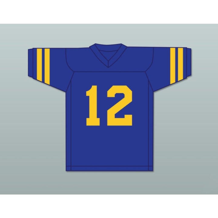 CUSTOM ANY Name Number BARRY GOLDBERG 12 WILLIAM PENN ACADEMY QUAKERS BLUE Football Jersey Top Stitched S-6XL