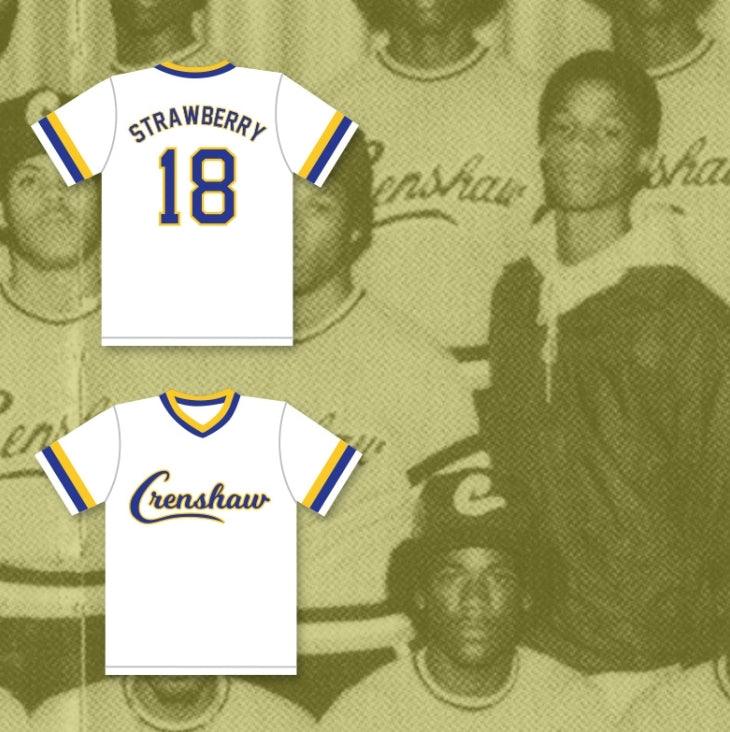Custom Any Name Number DARRYL STRAWBERRY 18 CRENSHAW HIGH SCHOOL COUGARS WHITE BASEBALL JERSEY Top Stitched S-6XL