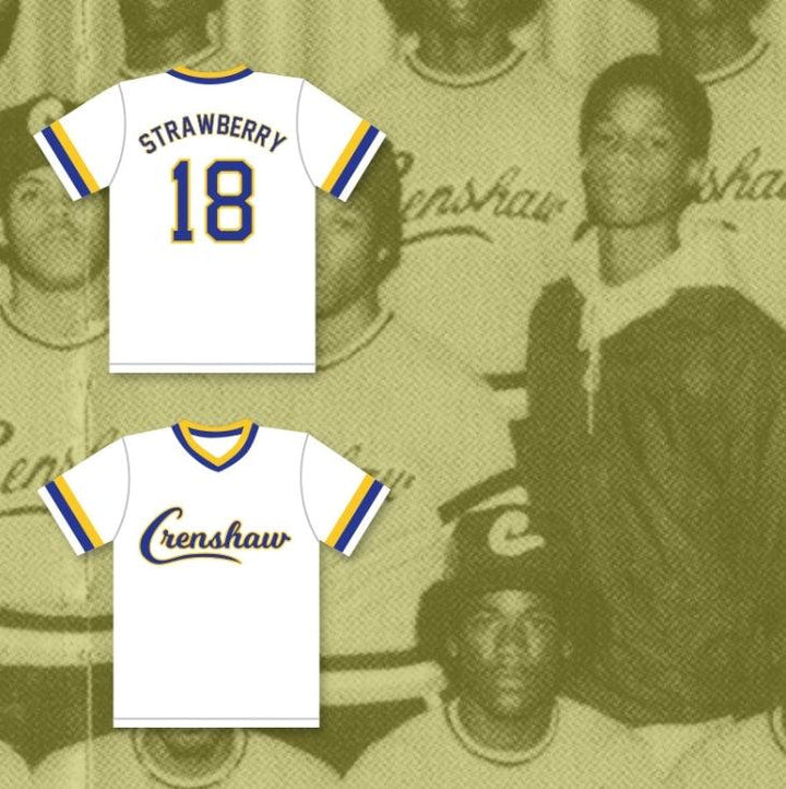 Custom Any Name Number DARRYL STRAWBERRY 18 CRENSHAW HIGH SCHOOL COUGARS WHITE BASEBALL JERSEY Top Stitched S-6XL