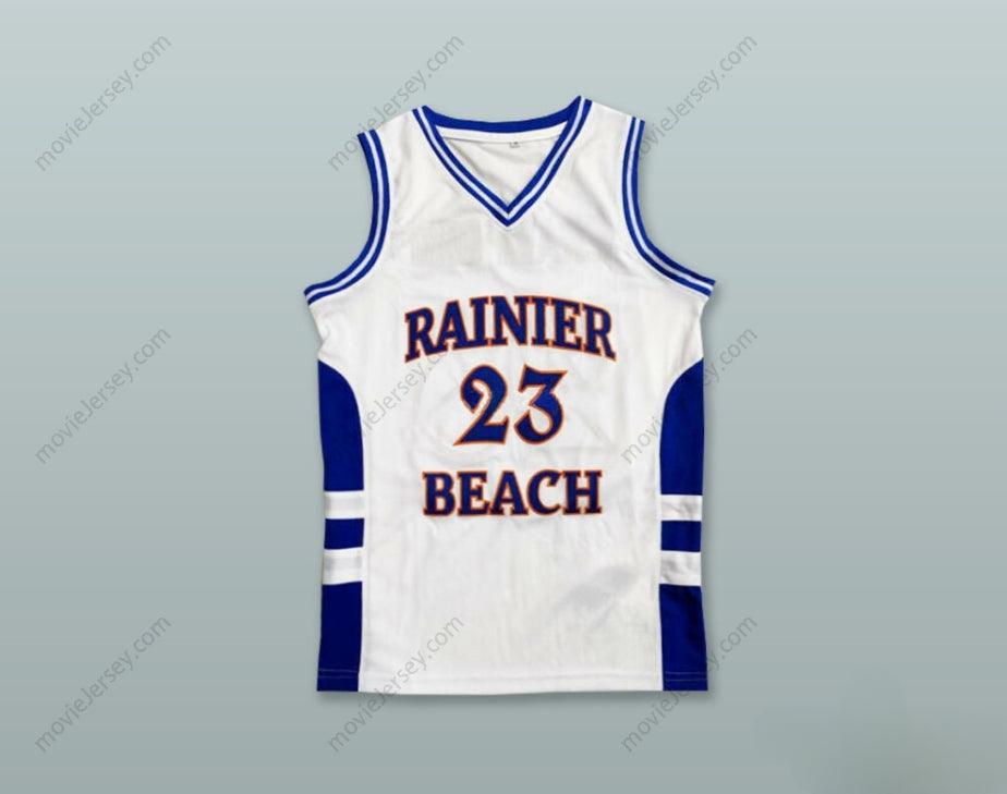 CUSTOM ANY Name Number JAMAL CRAWFORD 23 RAINIER BEACH HIGH SCHOOL VIKINGS WHITE BASKETBALL JERSEY Top Stitched S-6XL