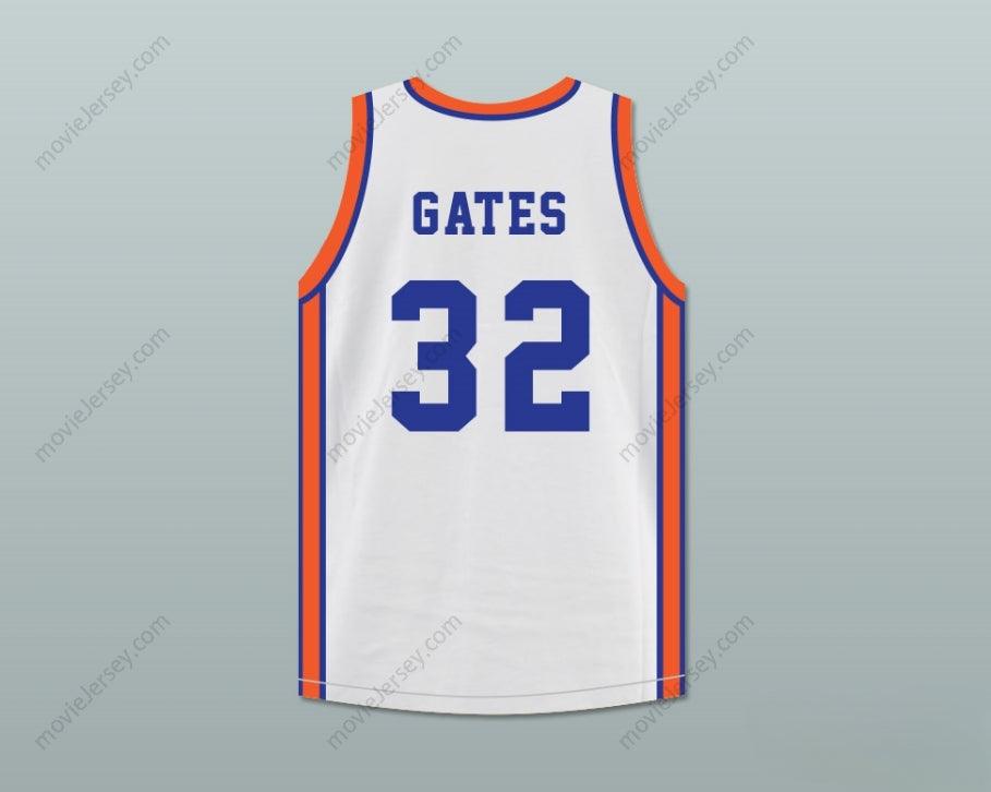 CUSTOM ANY Name Number CURTIS GATES 32 COLBY HIGH SCHOOL WHITE BASKETBALL JERSEY HOOP DREAMS Top Stitched S-6XL