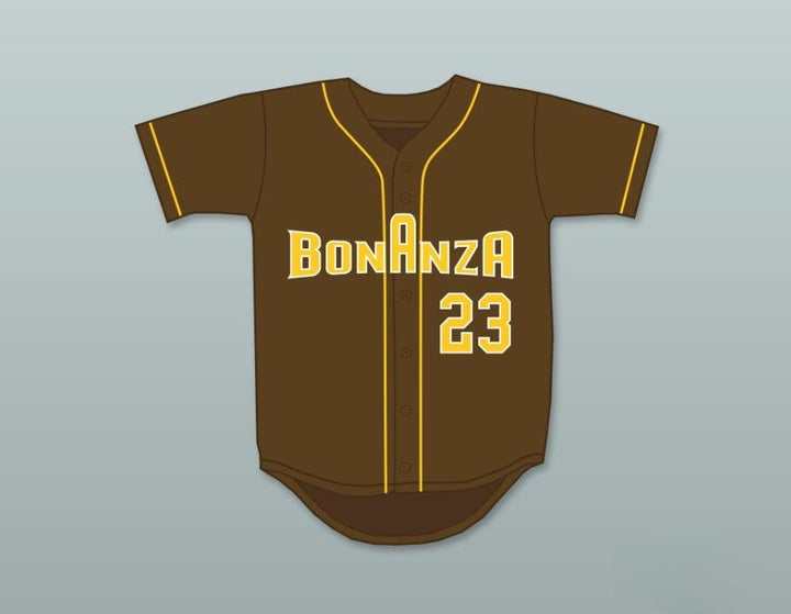 Custom Any Name Number KRIS BRYANT 23 BONANZA HIGH SCHOOL   BROWN BASEBALL JERSEY 4 Top Stitched S-6XL
