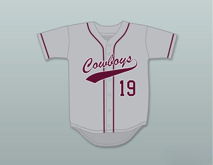 Custom Any Name Number LORENZO CAIN 19   HIGH SCHOOL COWBOYS GRAY BASEBALL JERSEY 2 Top Stitched S-6XL