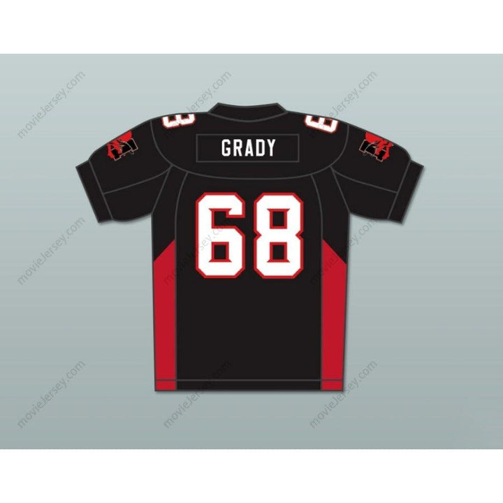 CUSTOM ANY Name Number 68 GRADY MEAN MACHINE CONVICTS FOOTBALL JERSEY INCLUDES PATCHES Top Stitched S-6XL