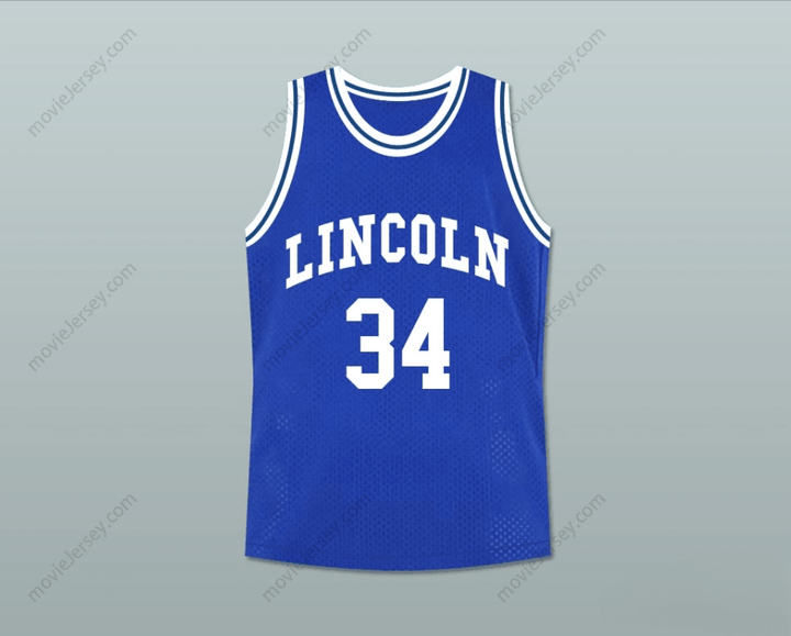 CUSTOM ANY Name Number RAY ALLEN JESUS SHUTTLESWORTH 34 BLUE LINCOLN HIGH SCHOOL BASKETBALL JERSEY HE GOT GAME Top Stitched S-6XL