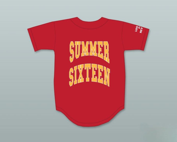 Custom Any Name Number DRAKE SUMMER SIXTEEN REVENGE LOOKING FOR REVENGE RED BASEBALL JERSEY Top Stitched S-6XL