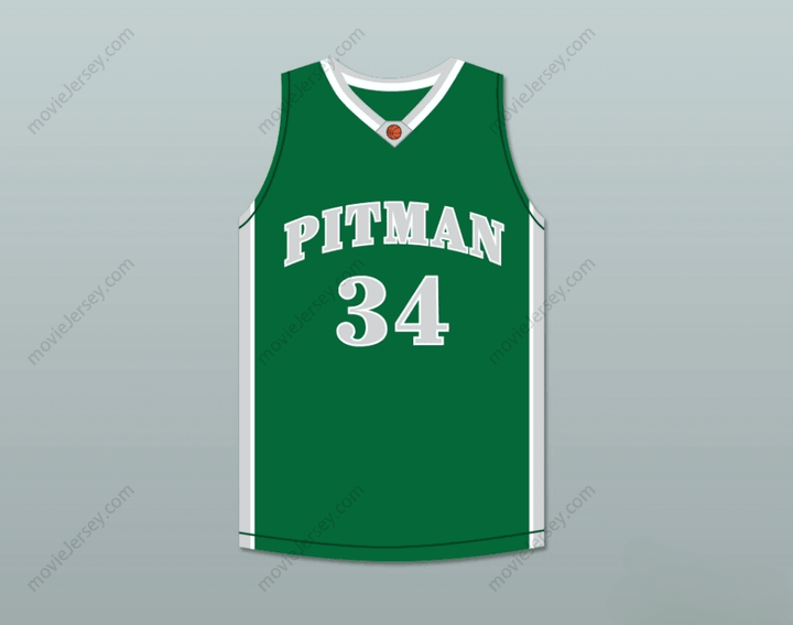 CUSTOM ANY Name Number COLIN KAEPERNICK 34 JOHN H. PITMAN HIGH SCHOOL PRIDE GREEN BASKETBALL JERSEY 2 Top Stitched S-6XL
