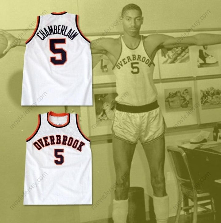 CUSTOM ANY Name Number WILT CHAMBERLAIN OVERBROOK PANTHERS BASKETBALL JERSEY ANY PLAYER OR NUMBER Top Stitched S-6XL