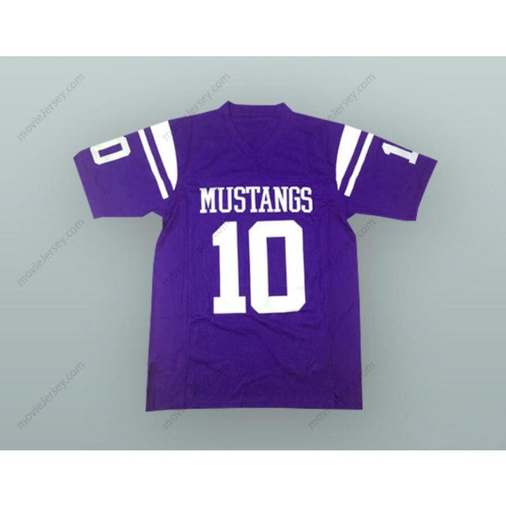 CUSTOM ANY Name Number JIMMY GAROPPOLO 10 ROLLING MEADOWS HIGH SCHOOL MUSTANGS PURPLE FOOTBALL JERSEY Top Stitched S-6XL