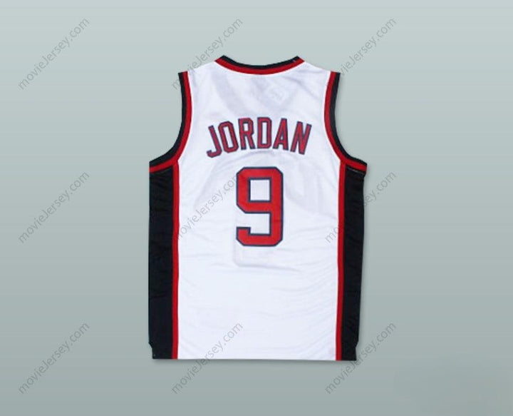 CUSTOM ANY Name Number 1984 MICHAEL   9 USA TEAM HOME BASKETBALL JERSEY Top Stitched S-6XL