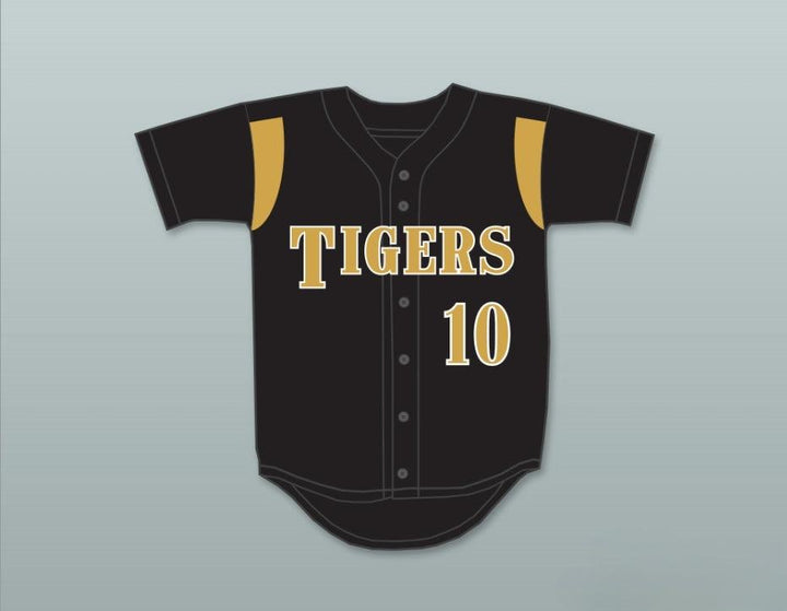 Custom Any Name Number TREVOR STORY 10  HIGH SCHOOL TIGERS BLACK BASEBALL JERSEY 2 Top Stitched S-6XL