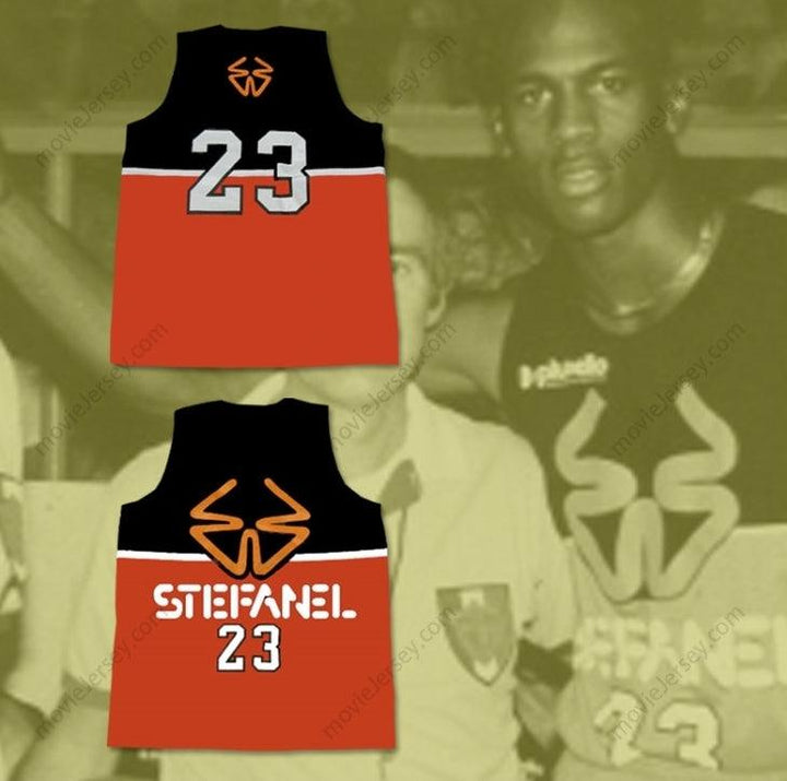 CUSTOM ANY Name Number 1985 STEFANEL TRIESTE MICHAEL  EXHIBITION GAME BASKETBALL JERSEY Top Stitched S-6XL