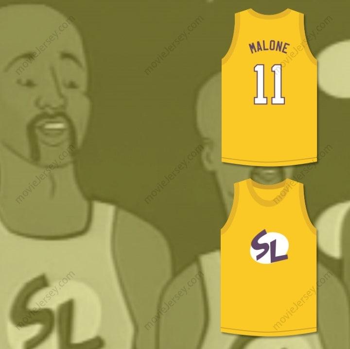 CUSTOM ANY Name Number KARL MALONE 11   BASKETBALL JERSEY SHAQ AND THE   SKIT MADTV Top Stitched S-6XL