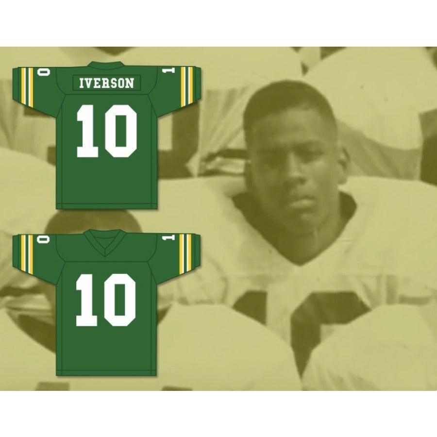 CUSTOM ANY Name Number ALLEN IVERSON 10 BETHEL HIGH SCHOOL BRUINS Football Jersey Top Stitched S-6XL