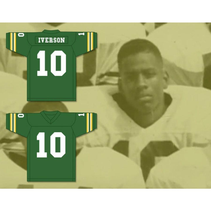 CUSTOM ANY Name Number ALLEN IVERSON 10 BETHEL HIGH SCHOOL BRUINS Football Jersey Top Stitched S-6XL