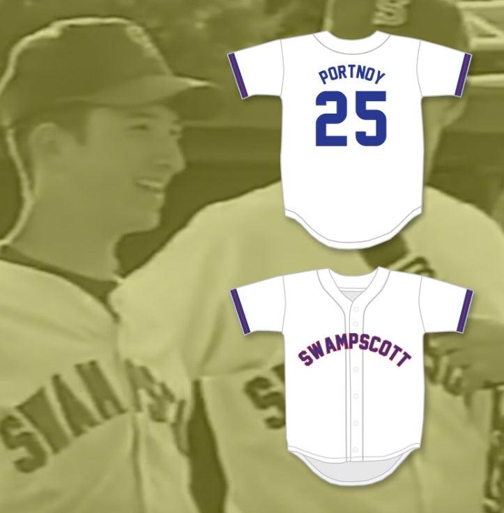 Custom Any Name Number DAVID PORTNOY 25  HIGH SCHOOL WHITE BASEBALL JERSEY Top Stitched S-6XL