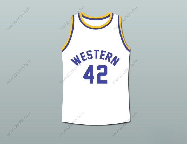 CUSTOM ANY Name Number MATT NOVER RICKY ROE WESTERN UNIVERSITY BASKETBALL JERSEY BLUE CHIPS MOVIE Top Stitched S-6XL