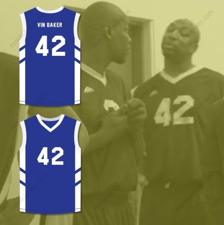 CUSTOM ANY Name Number VIN BAKER 42 BLUE BASKETBALL JERSEY DENNIS RODMAN'S BIG BANG IN PYONGYANG Top Stitched S-6XL