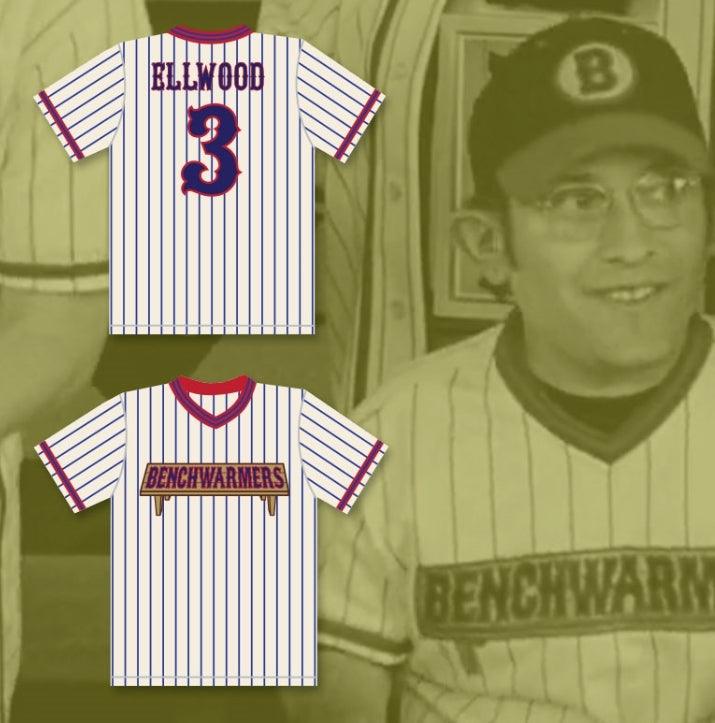 Custom Any Name Number MARCUS ELLWOOD 3 BENCHWARMERS PINSTRIPED BASEBALL JERSEY Top Stitched S-6XL