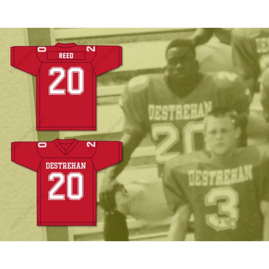 CUSTOM ANY Name Number ED REED 20 DESTREHAN HIGH SCHOOL FIGHTING WILDCATS FOOTBALL JERSEY Top Stitched S-6XL