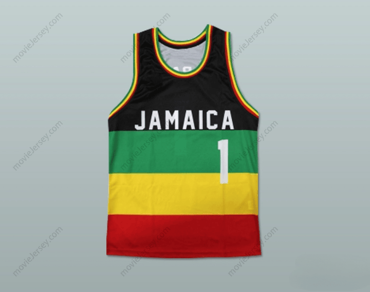 CUSTOM ANY Name Number JAMAICA 1 BASKETBALL JERSEY Top Stitched S-6XL