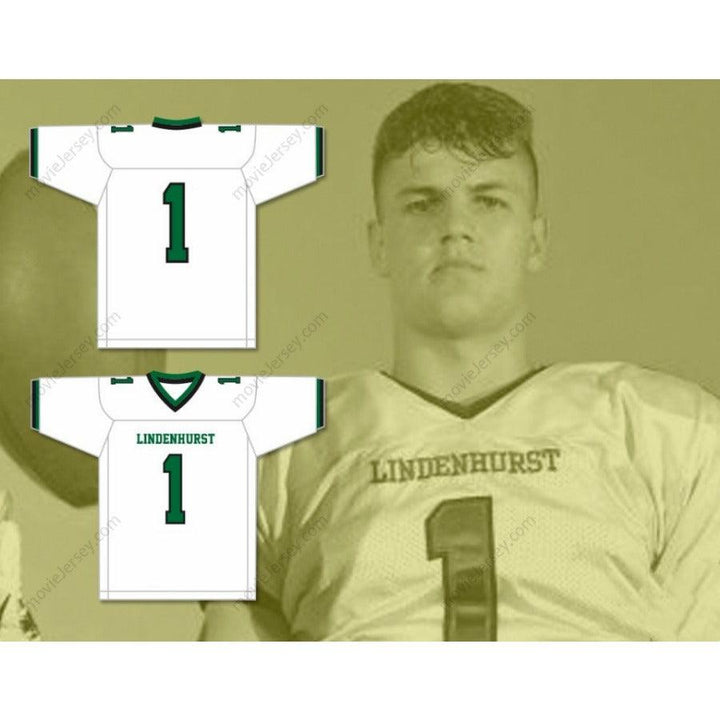 CUSTOM ANY Name Number JEREMY RUCKERT 1 LINDENHURST SENIOR HIGH SCHOOL BULLDOGS Football Jersey Top Stitched S-6XL