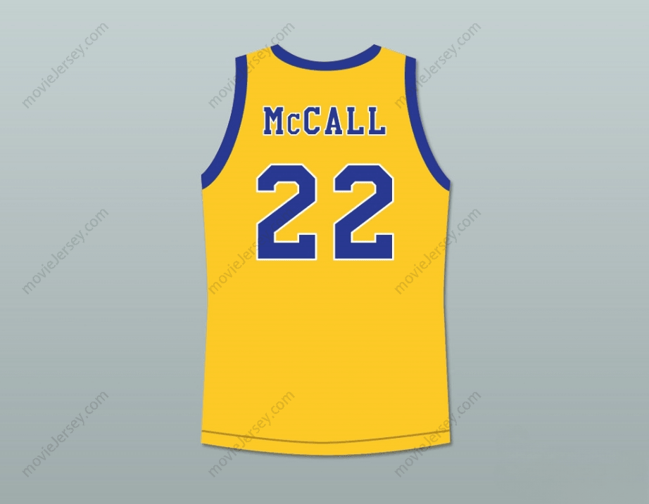 CUSTOM ANY Name Number QUINCY MCCALL 22 CRENSHAW HIGH SCHOOL YELLOW BASKETBALL JERSEY LOVE AND BASKETBALL Top Stitched S-6XL