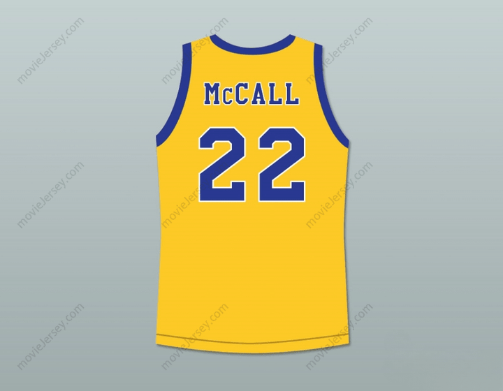 CUSTOM ANY Name Number QUINCY MCCALL 22 CRENSHAW HIGH SCHOOL YELLOW BASKETBALL JERSEY LOVE AND BASKETBALL Top Stitched S-6XL