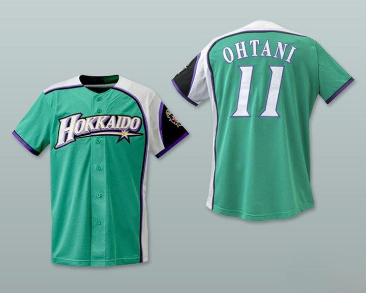 Custom Any Name Number SHOHEI OTANI 11 HOKKAIDO NIPPON-HAM FIGHTERS BASEBALL JERSEY INCLUDES PATCH Top Stitched S-6XL